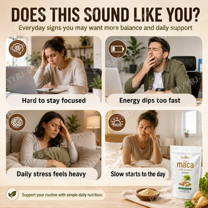 Googeer Maca Root Powder 180g Gelatinized Dietary Supplement Energy Focus Calm Balance Support Vitamin C Potassium Zinc Iron Mix