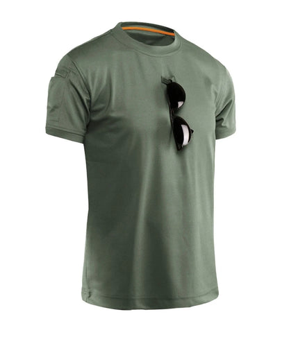 Men's Summer Fast Dry Pullerover O-Neck Tees Breathable Tactical Camping Trekking Hiking Climbing Quick Dry Sport T-Shirt