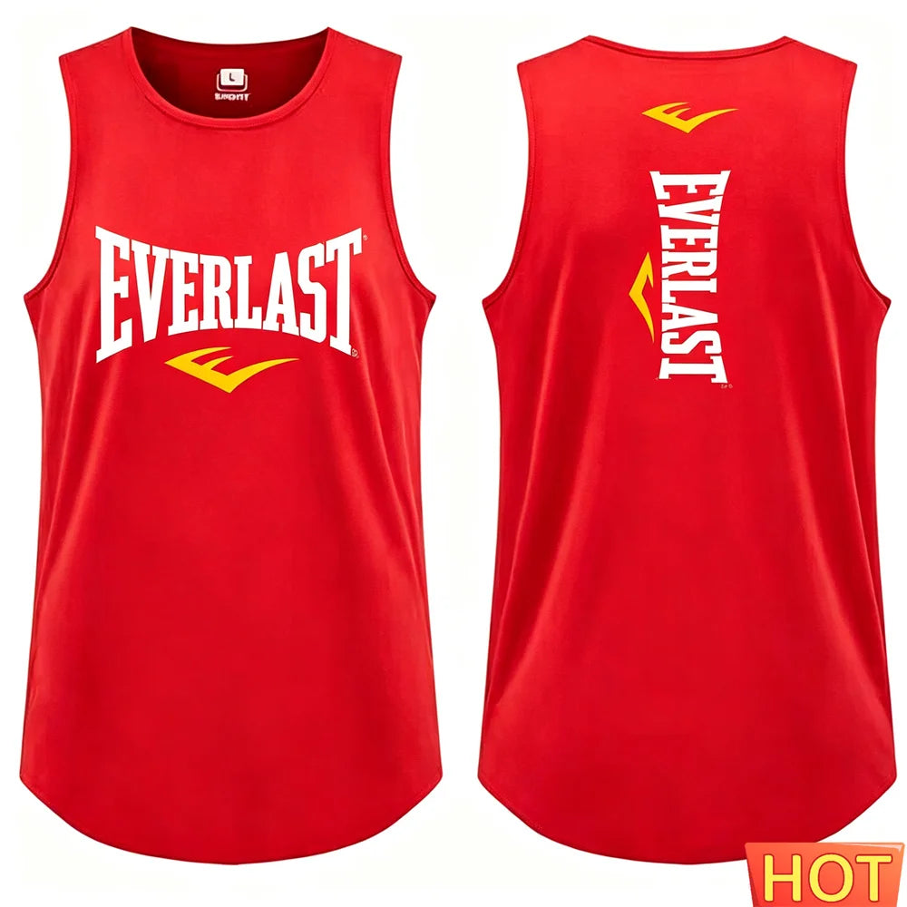 Summer Gym men's t-shirts and tank tops Breathable New Boxing Men's Tank Top Men sportswear Quick Drying boxing training T-shirt
