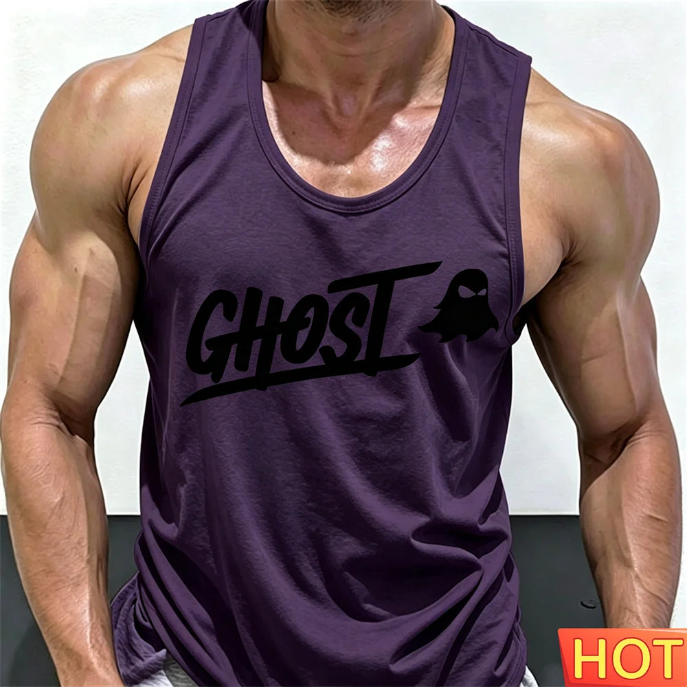 Men's Fitness Drink T-shirt Running fitness T-shirt tops Summer men's fitness vest Gym Quick Drying men's t-shirts and tank tops