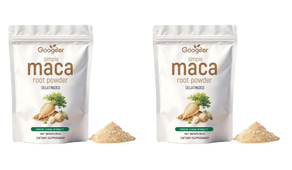 Googeer Maca Root Powder 180g Gelatinized Dietary Supplement Energy Focus Calm Balance Support Vitamin C Potassium Zinc Iron Mix