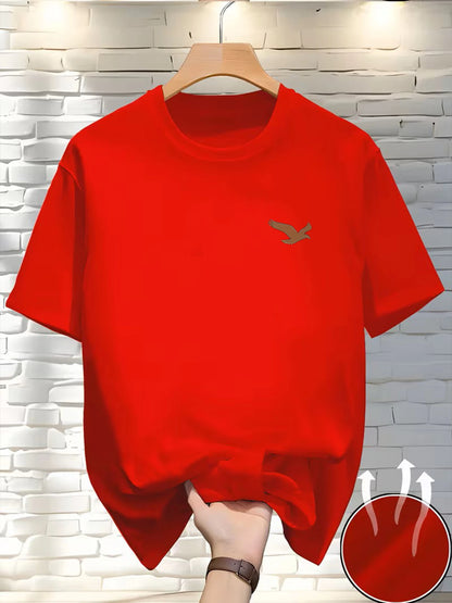 Spring-Summer Luxury Men's Print T-shirt Crewneck Casual Trend Y2K High-end High Quality Fitness Sports T-shirt Wear for Son