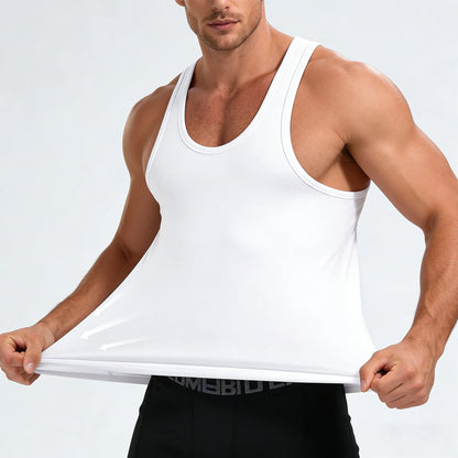 Men Oversized Y-Back Tank Top Quick Dry Gym Workout Bodybuilding Sleeveless Shirt