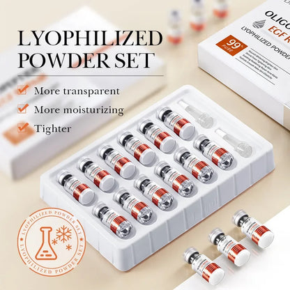 Yeast Freeze-Dried Power Facial Microneedling Serum Skin Care Set Shrink Pores Moisturizing Brighten Anti Aging Peptides Essence