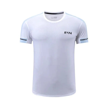 2025 Spring Summer Men's Running Training Sports Gym Fitness Top Quick Dry Breathable High Elastic Short Sleeve T-shirt Men