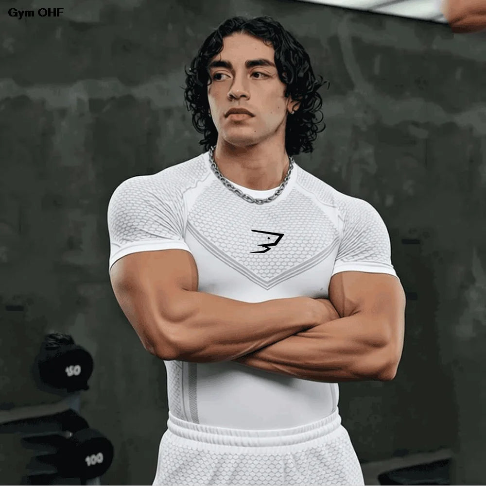 2026 New Running T-shirts Men Compression Long Sleeve Sports Shirts Trainning & Exercise Gym Fitness Quick Drying Sportswear
