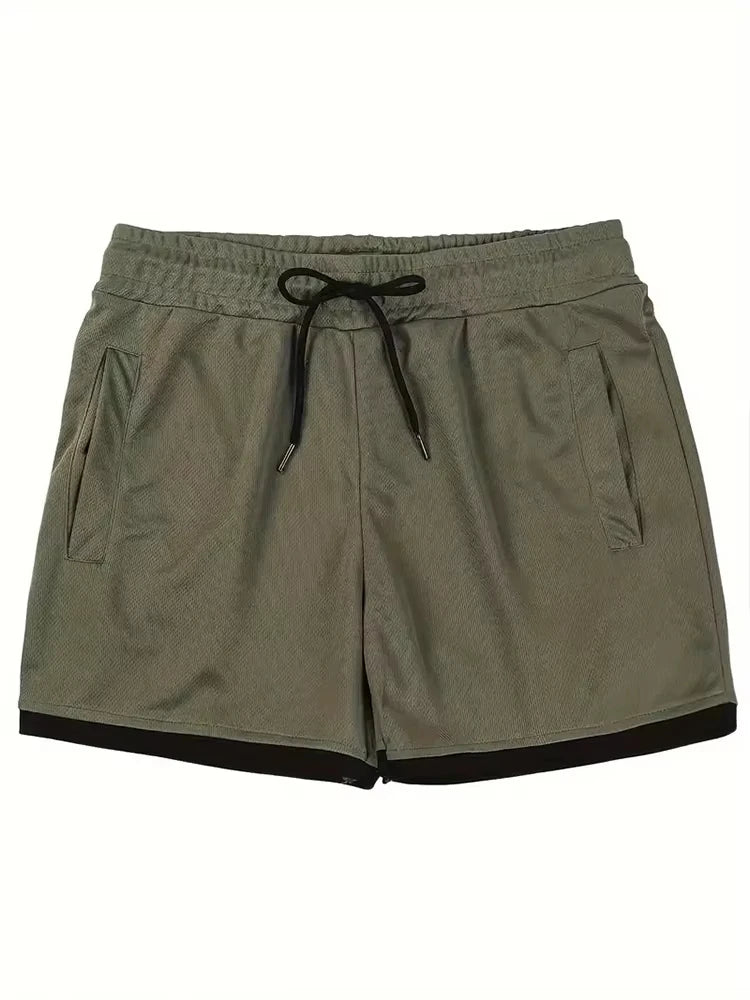 Men's ALPHA Printed Shorts, Suitable for Fitness and Running, Quick-dry and Breathable, Three-quarter Length