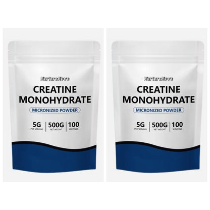 Micronized Creatine Monohydrate Powder 500g, 100 Servings, 5g Scoop, Sports Nutrition Supplement for Men & Women
