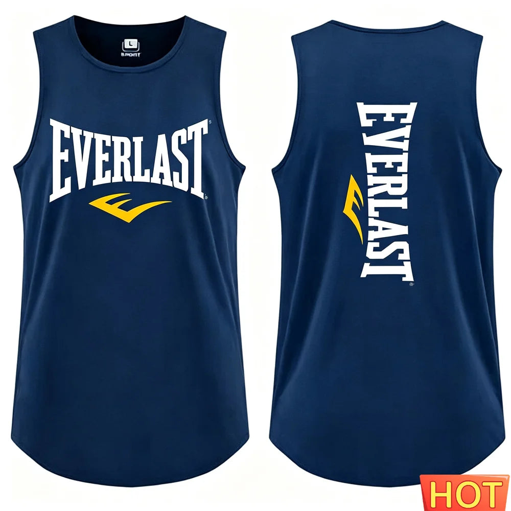 Summer Gym men's t-shirts and tank tops Breathable New Boxing Men's Tank Top Men sportswear Quick Drying boxing training T-shirt