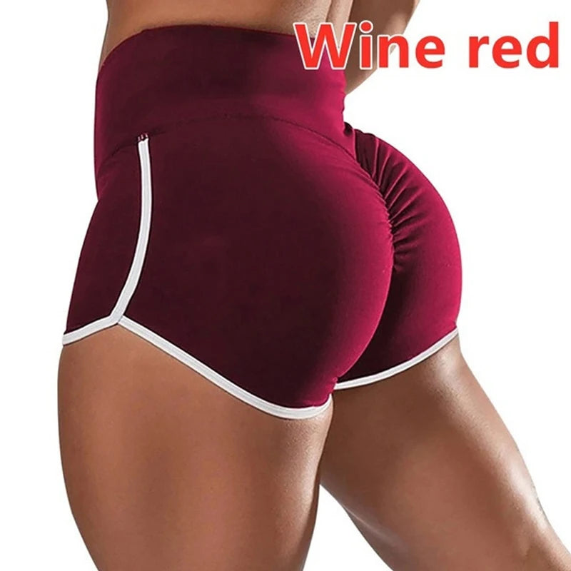 S-5XL Women Summer Sports Casual Slim Fit High Waisted Shorts Elastic Short Pants Ladies Fashion Running Yoga Shorts