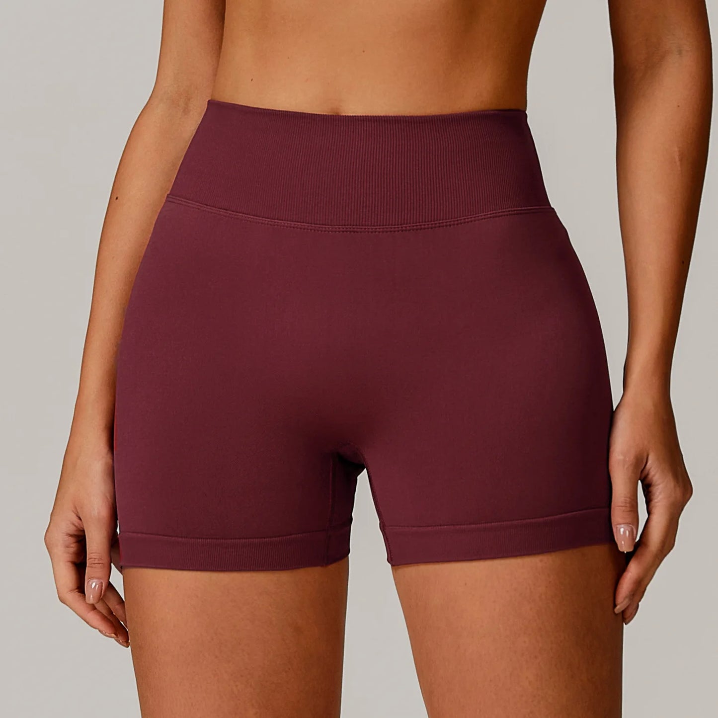 Seamless Yoga Shorts Women's High Waist Fitness Sports Shorts Running Cycling Shorts Female Breathable Workout Sports Shorts